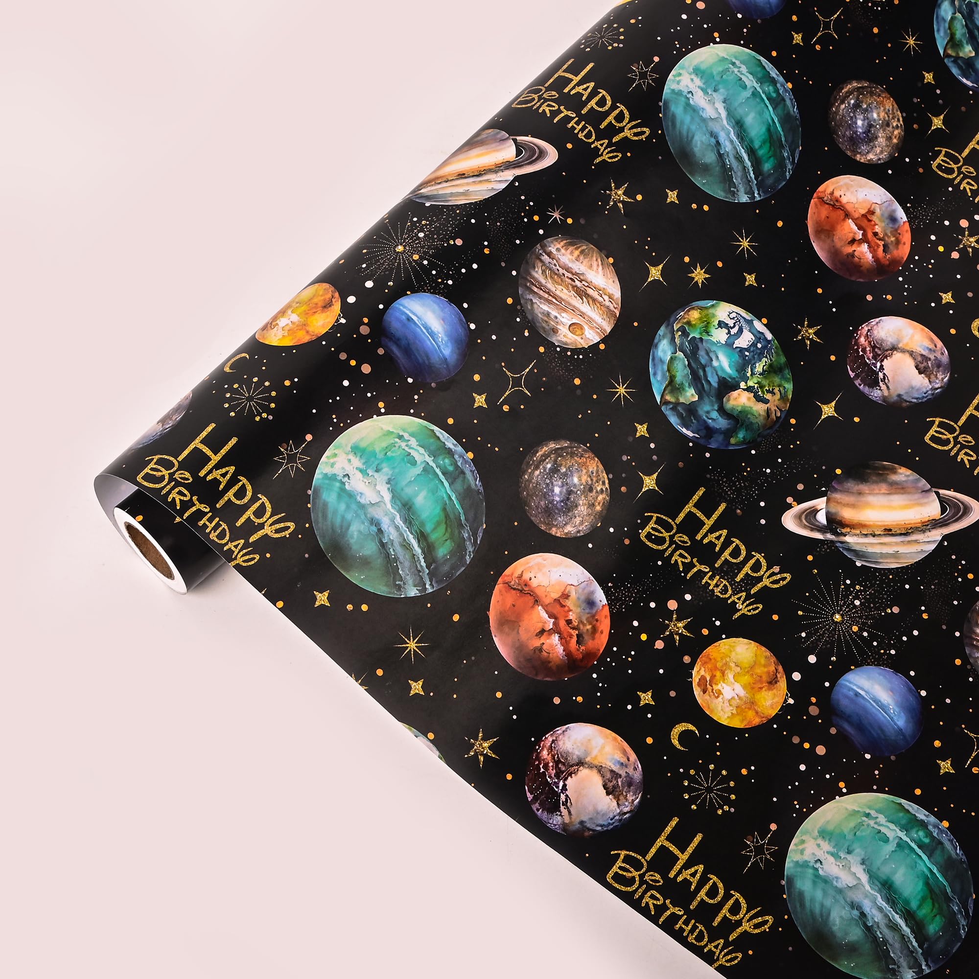 Vnaaem decoración de mesa con papel temático para ambiente espacial