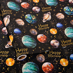 Vnaaem frontal del rollo con diseño de planetas, ideal para fiestas