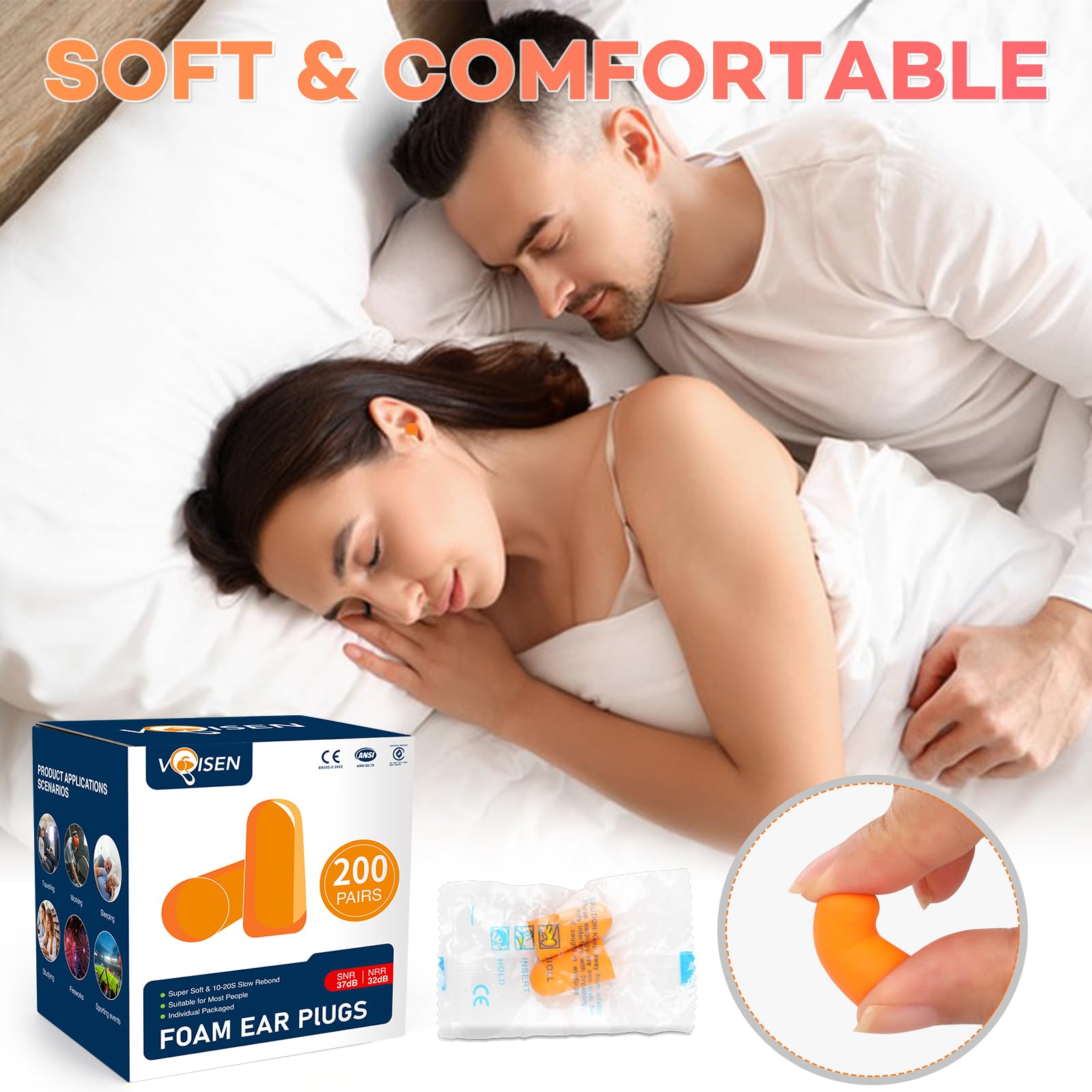 VOISEN primer plano de textura de espuma con ajuste cómodo