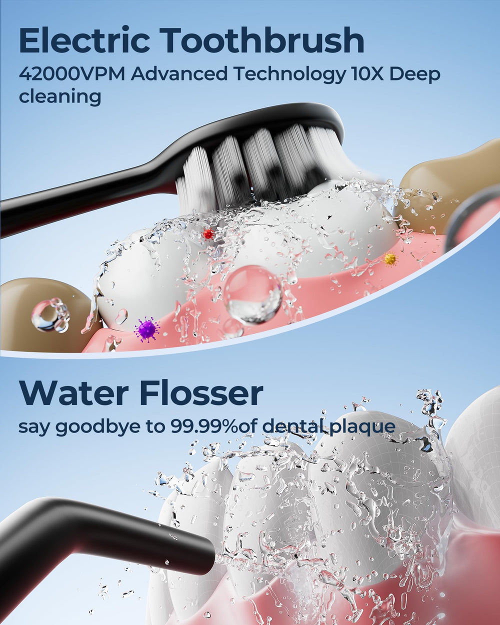 VOLTLEAP irrigador con depósito de 320 ml, menos recargas y uso prolongado
