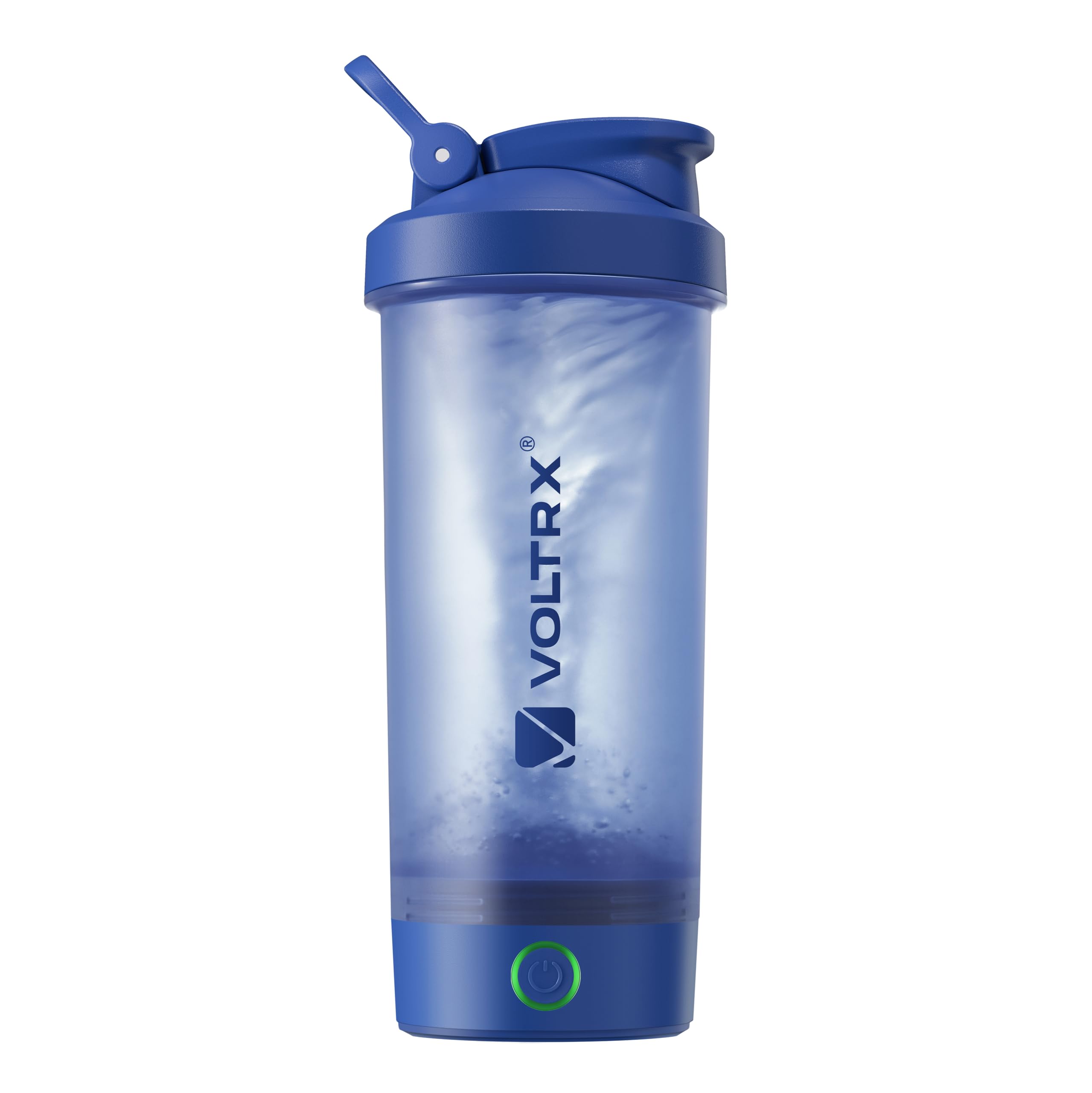 VOLTRX vista frontal del shaker 24oz con mezcla homogénea