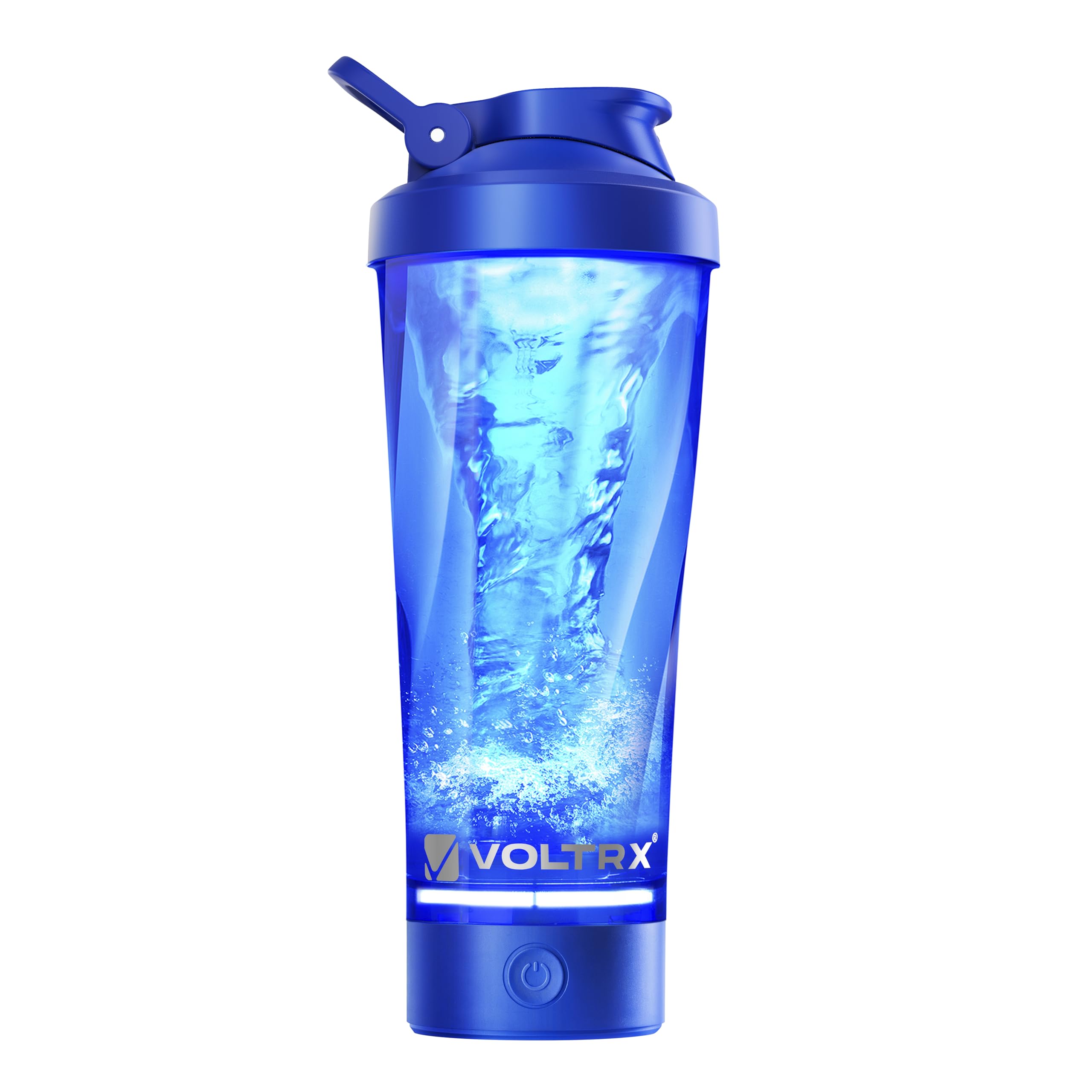 VOLTRX botella frontal mostrando diseño atractivo y mezcla rápida