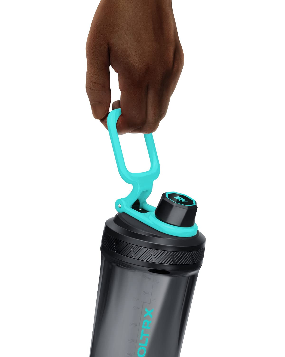 VOLTRX Gallium junto a botella estándar, referencia de tamaño portable
