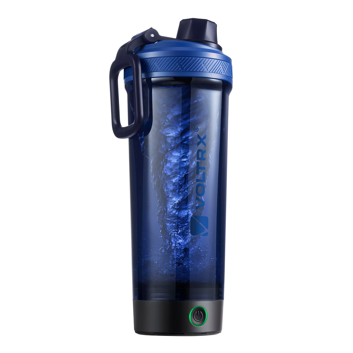 VOLTRX Gallium frontal mostrando diseño midnight blue y capacidad 27oz, práctico para llevar