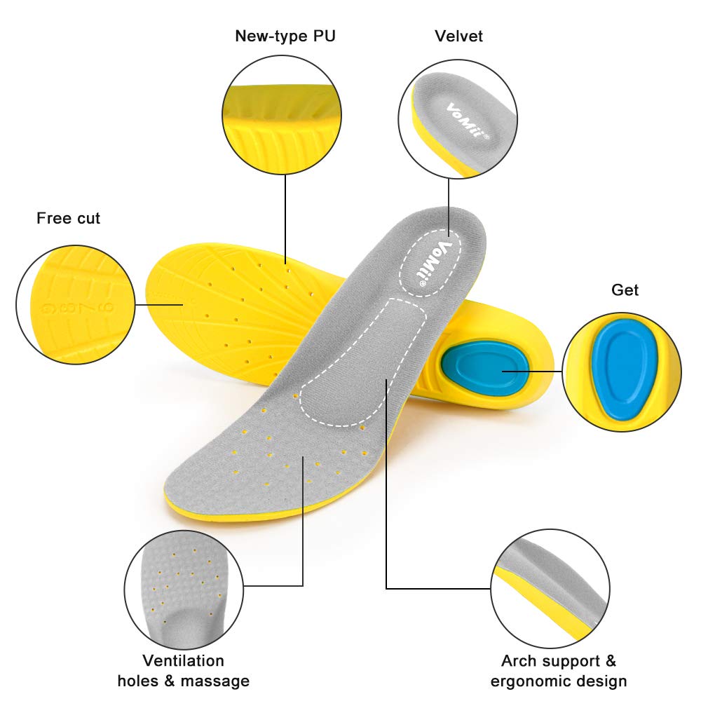 VoMii plantilla insertada en zapato mostrando ajuste y soporte