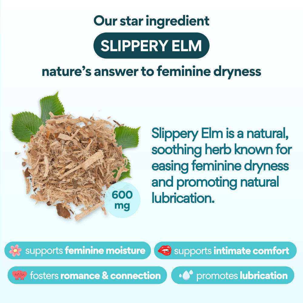 VoomVaya Slippery ingredientes clave muestra slippery elm y hierbas