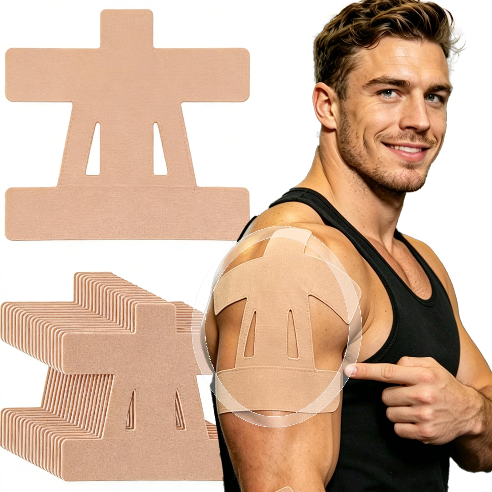Vorynx empaque frontal mostrando 12 tiras precortadas y beneficios