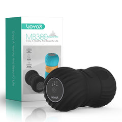 VOYOR-HEALTH bola peanut frontal mostrando su forma ergonómica y beneficios de masaje