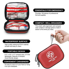 Vriexsd botiquín colgado en mochila listo para actividades al aire libre