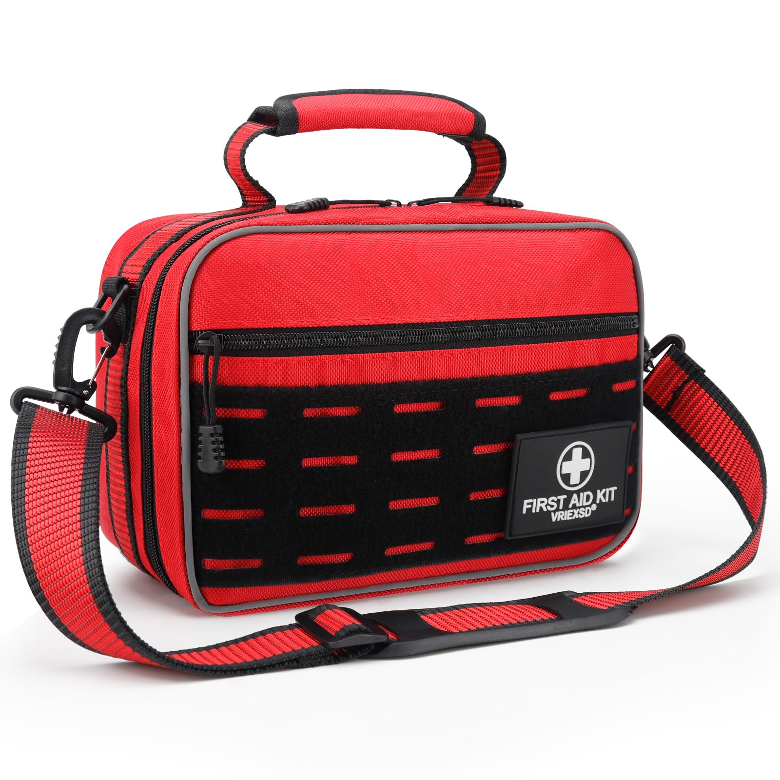 Vriexsd estuche frontal durable mostrando cierre y asas, protección confiable
