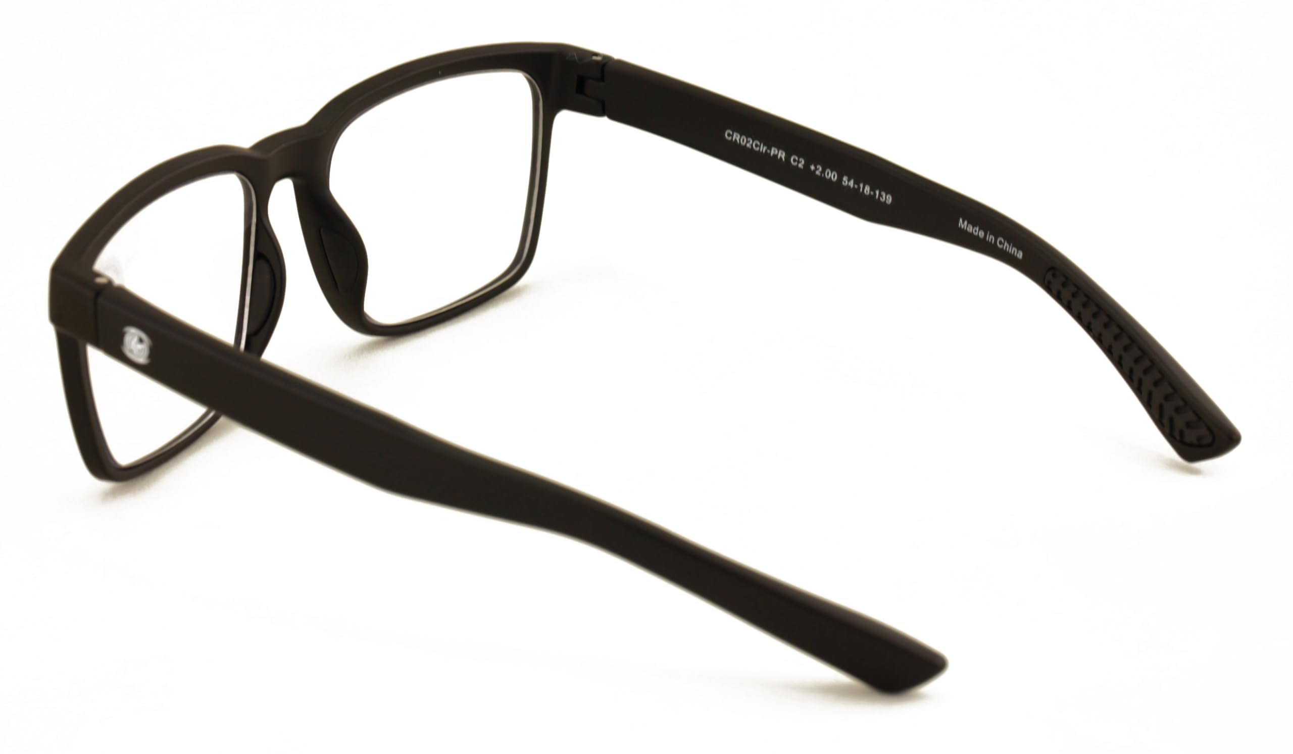 V.W.E. gafas puestas leyendo un libro, confort y sujeción prolongada