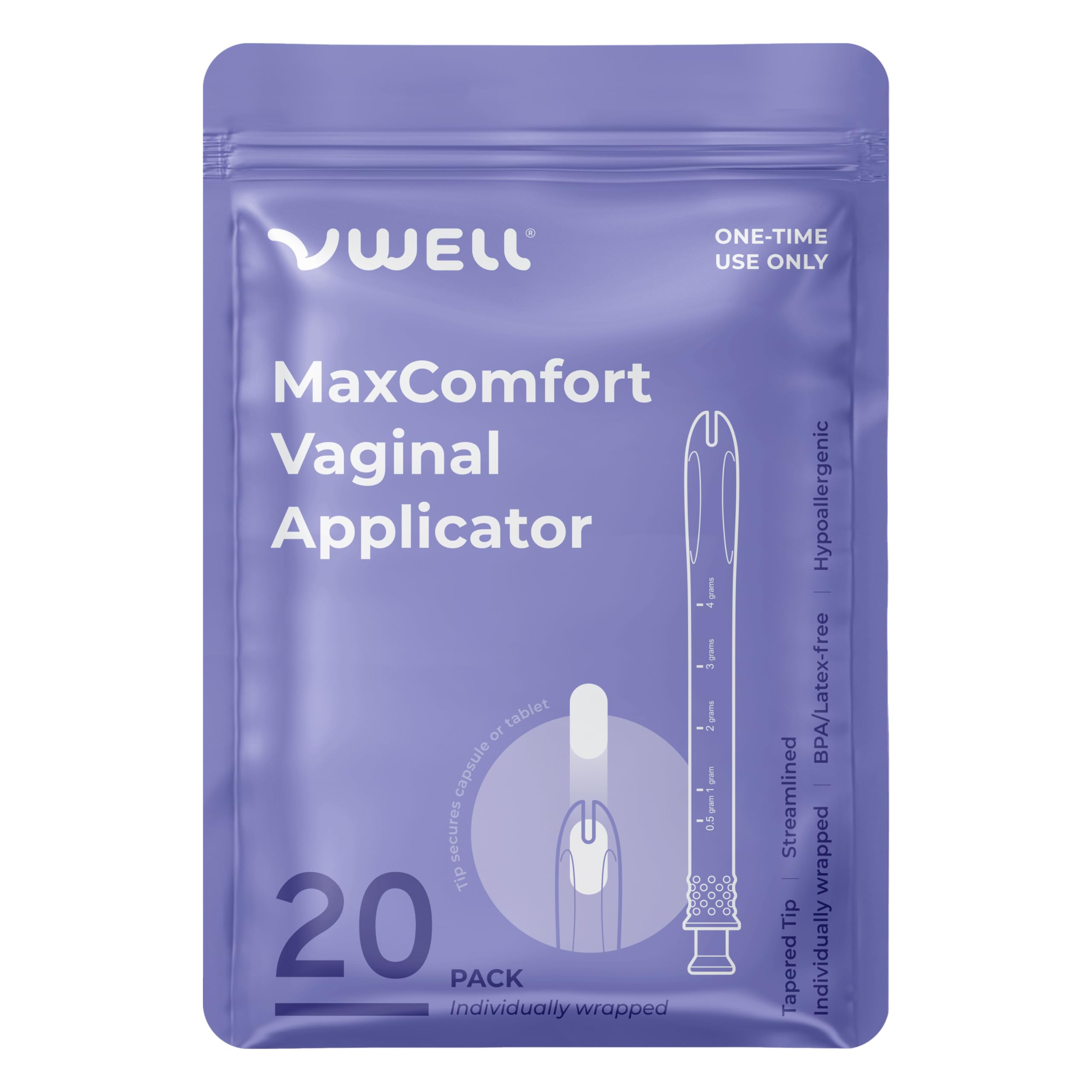 VWELL MaxComfort punta cónica para inserciones más suaves