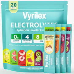 Vyrilex frente del pack mostrando 20 sobres y beneficios claros