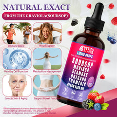 Vyxion soursop etiqueta nutricional legible que informa ingredientes