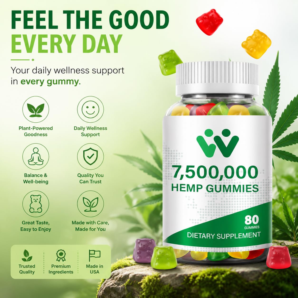 WACHRAY Nutrition ingredientes: extracto de hemp y pectina natural en primer plano