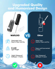 WAFLOO funda de viaje abierta con irrigador y accesorios organizados