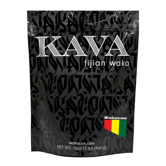 Wakacon paquete frontal mostrando la marca y beneficio de origen fiyiano