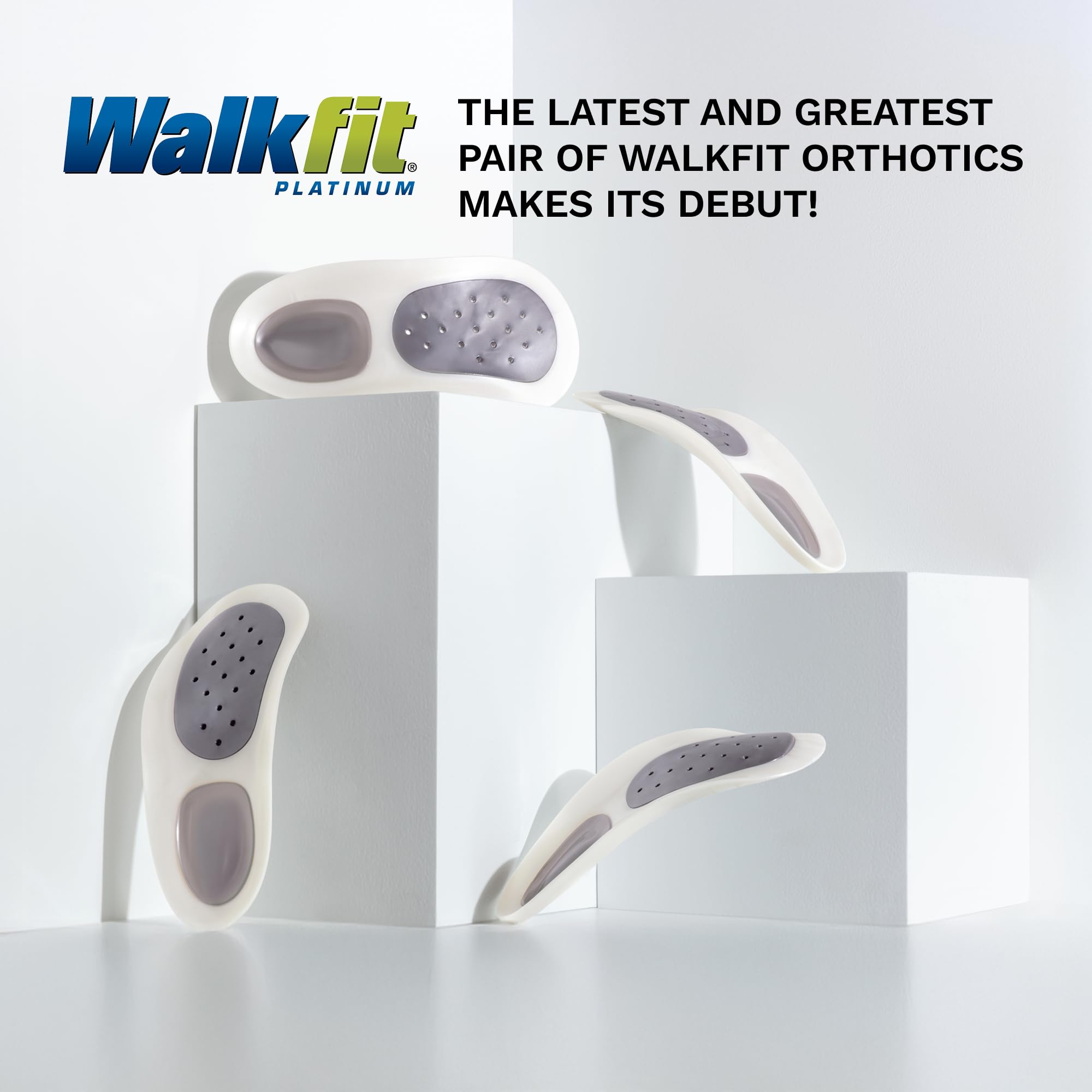 WalkFit Platinum insertos de arco mostrados para ajuste personalizado