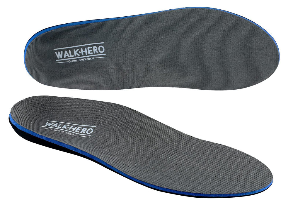 WalkHero vista frontal del empaque mostrando las plantillas y beneficios visibles