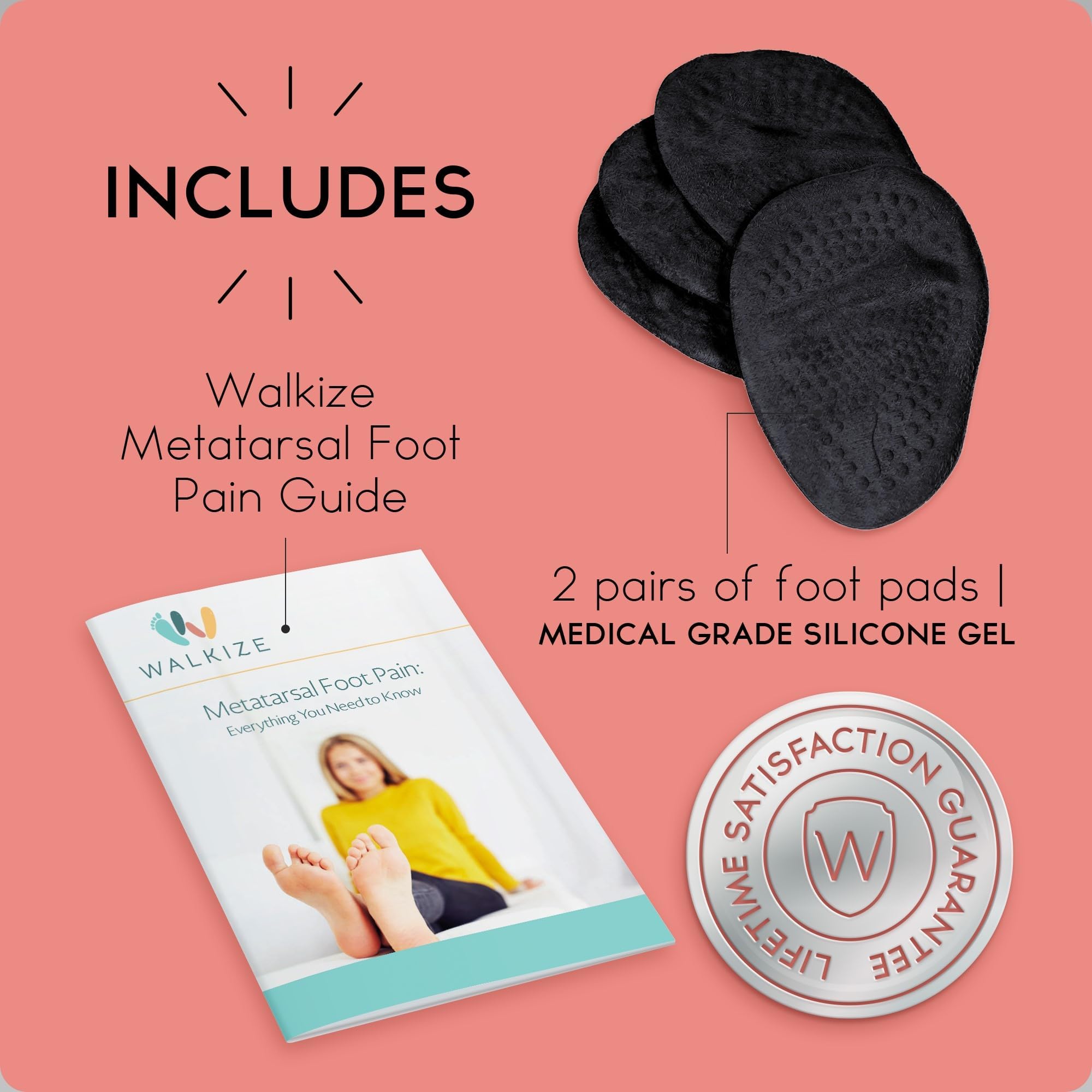 Walkize almohadillas colocadas dentro del zapato, ajuste estable