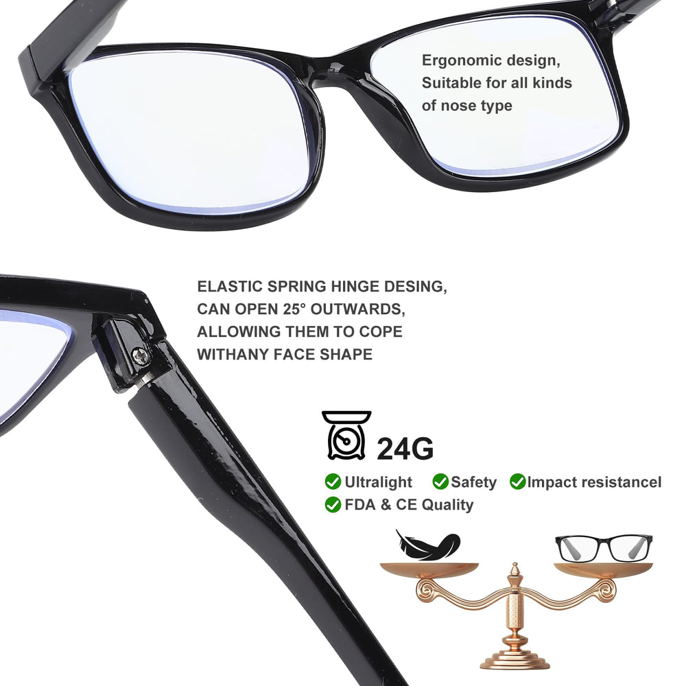 WALMXX gafas en uso leyendo pantalla, menos fatiga ocular