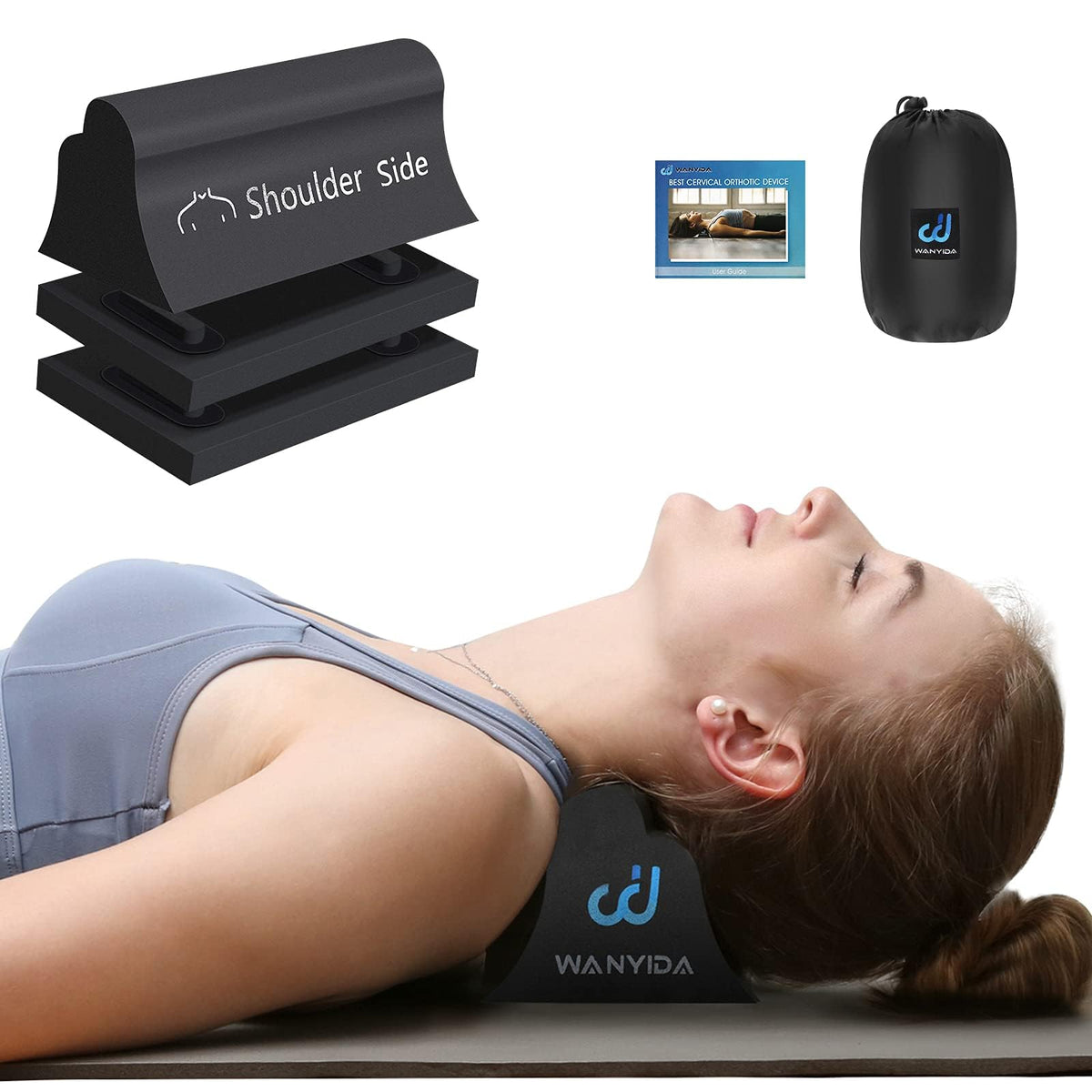 WANYIDA vista frontal del dispositivo mostrando su forma ergonómica y soporte