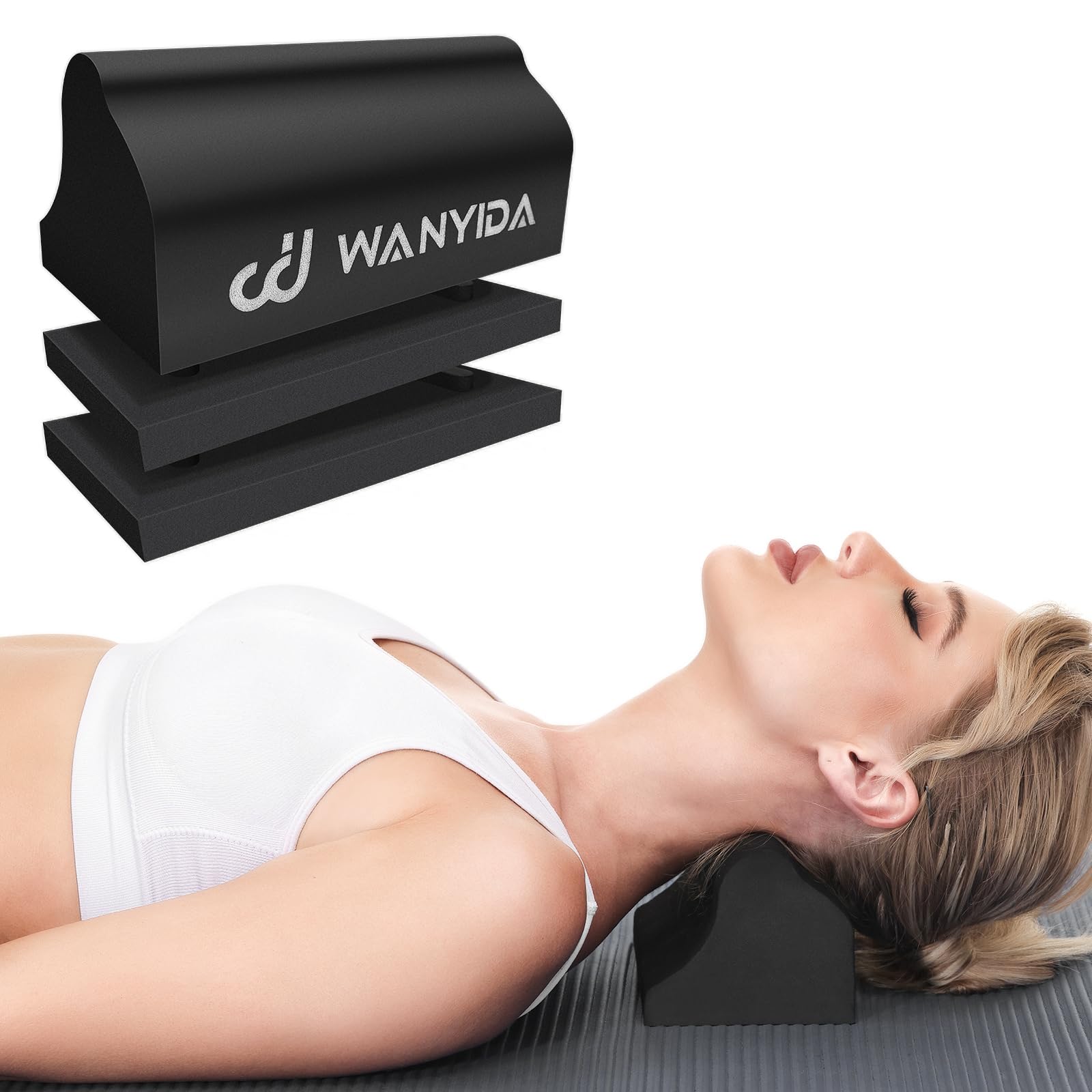 WANYIDA frontal del dispositivo mostrando forma ergonómica y beneficio de alineación