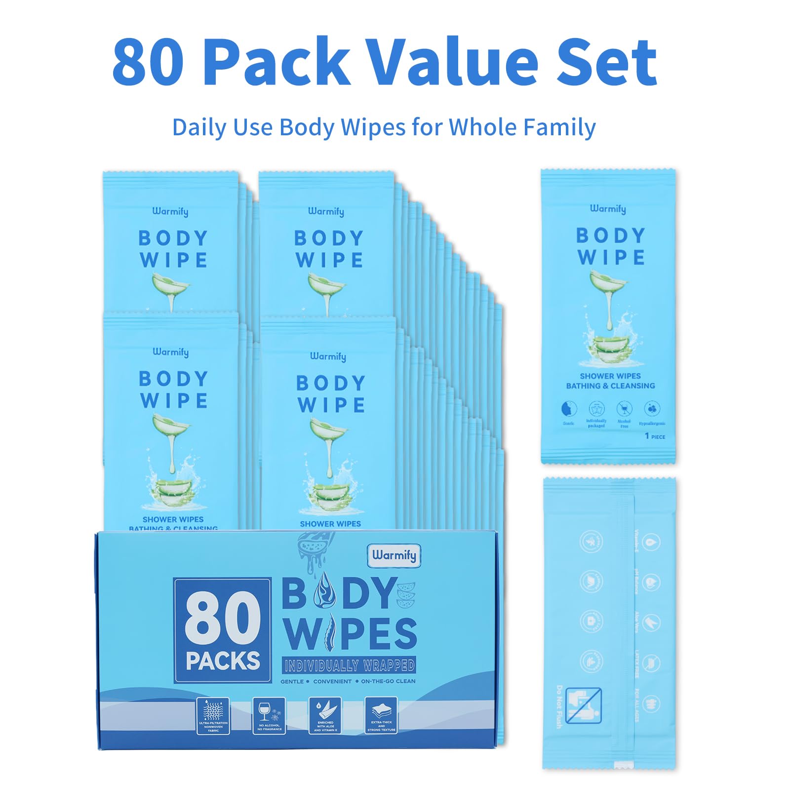 Kit de emergencia con toallitas Warmify incluidas, ideales para ayuda y viajes