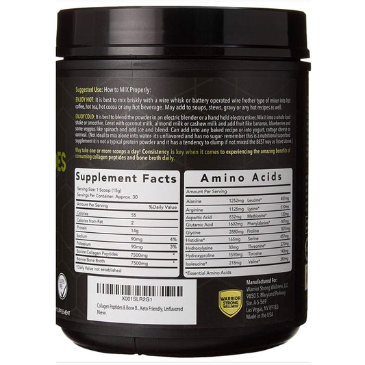 Warrior Strong Wellness textura del polvo fina y fácil disolución instantánea