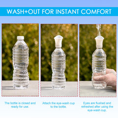 Wash+Out empaque de tres copas, ideal para guardar en botiquines o vehículos