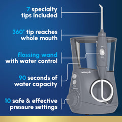 Waterpik Aquarius mango con rotación 360 grados para alcance total