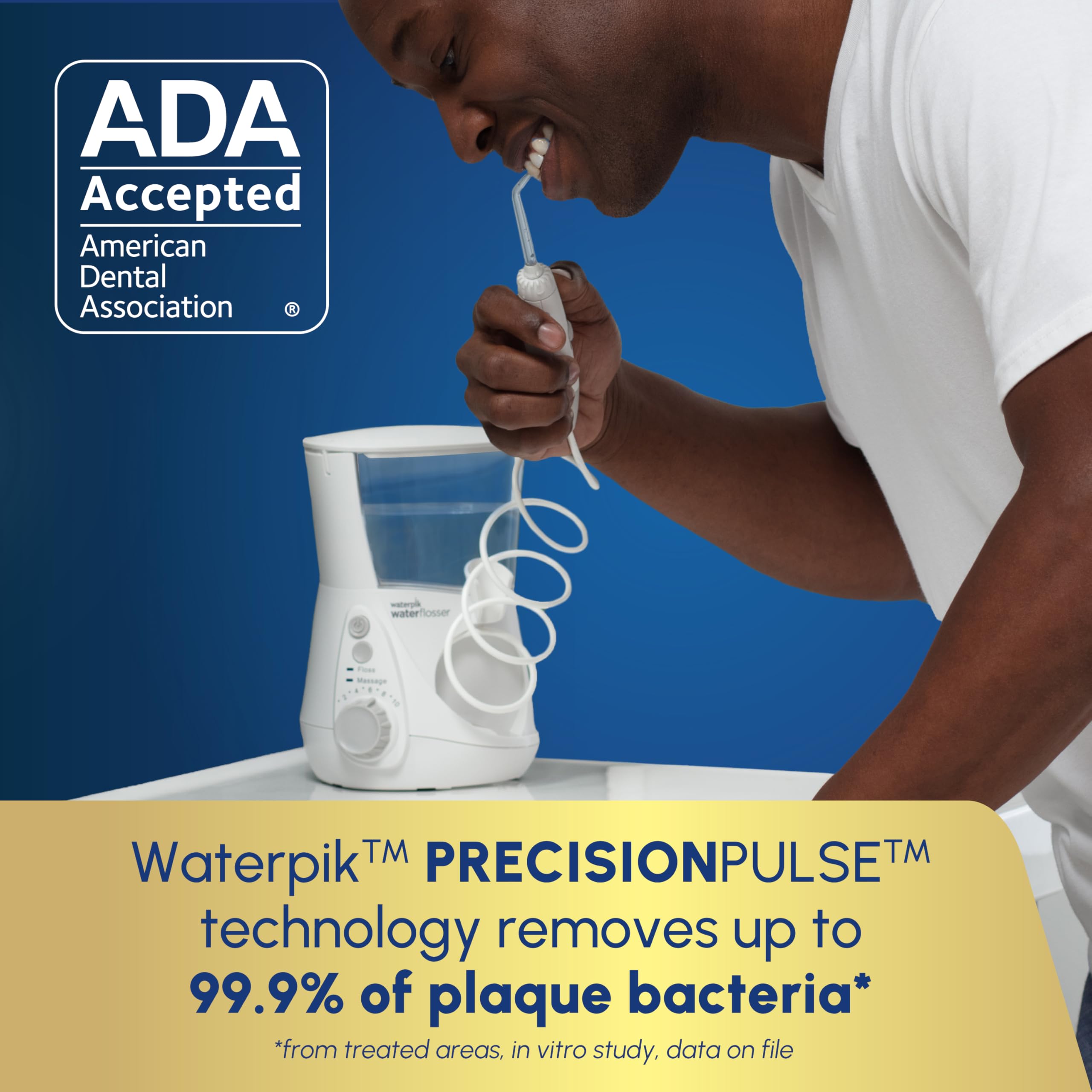 Waterpik Aquarius mango rotativo 360 grados facilita acceso a muelas