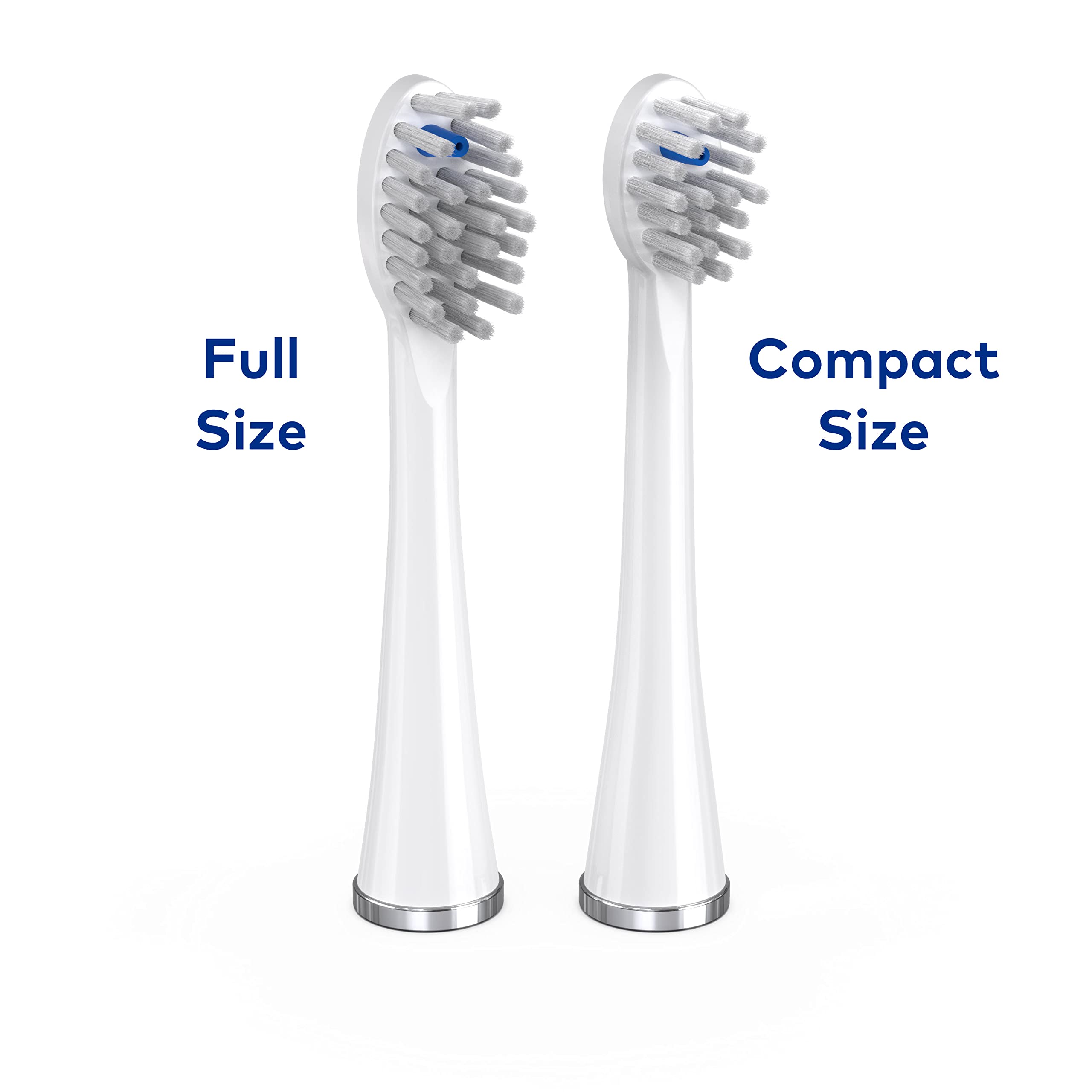 Comparación de tamaño Waterpik frente a un cepillo para referencia de escala