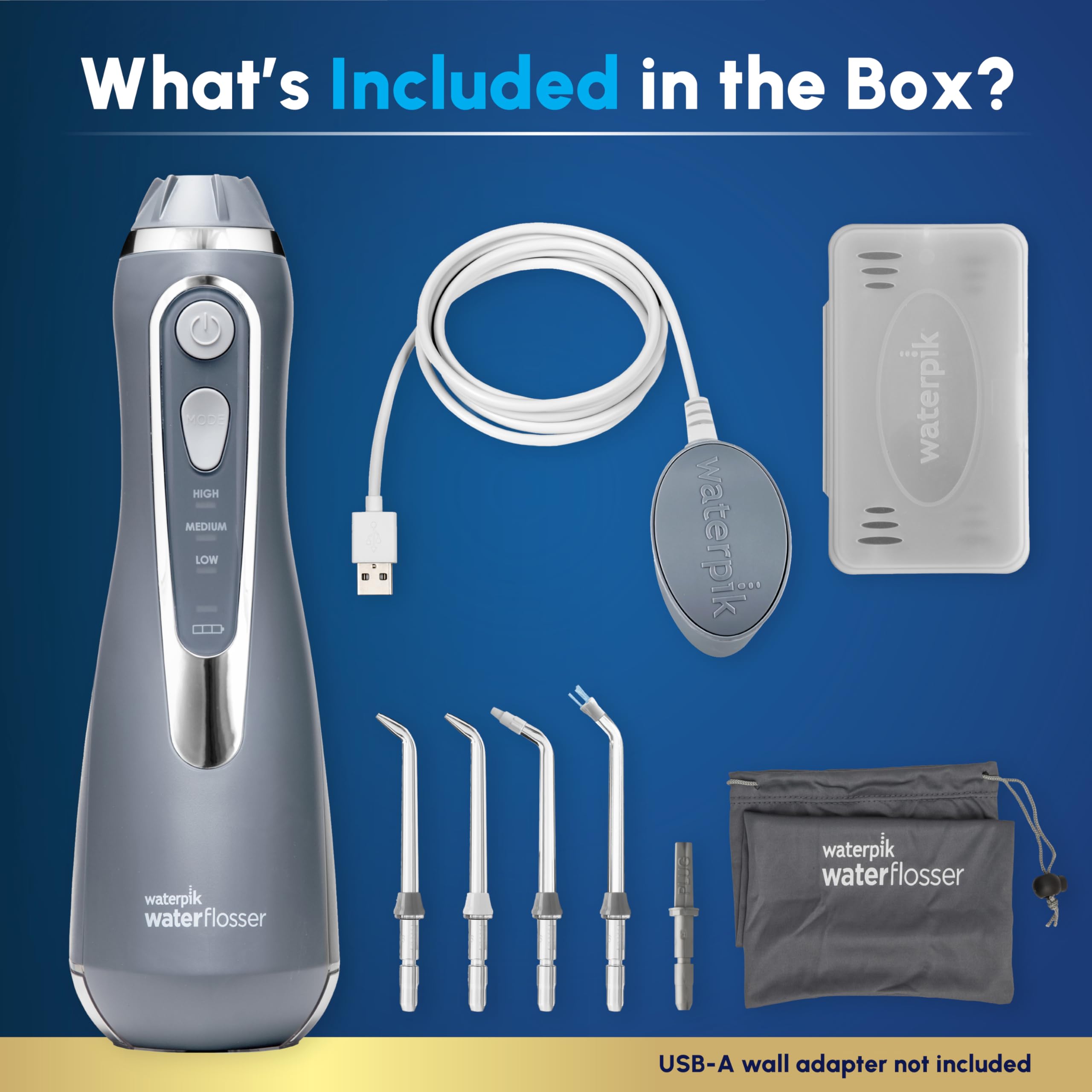 Waterpik cargador magnético USB mostrando conexión sencilla y segura