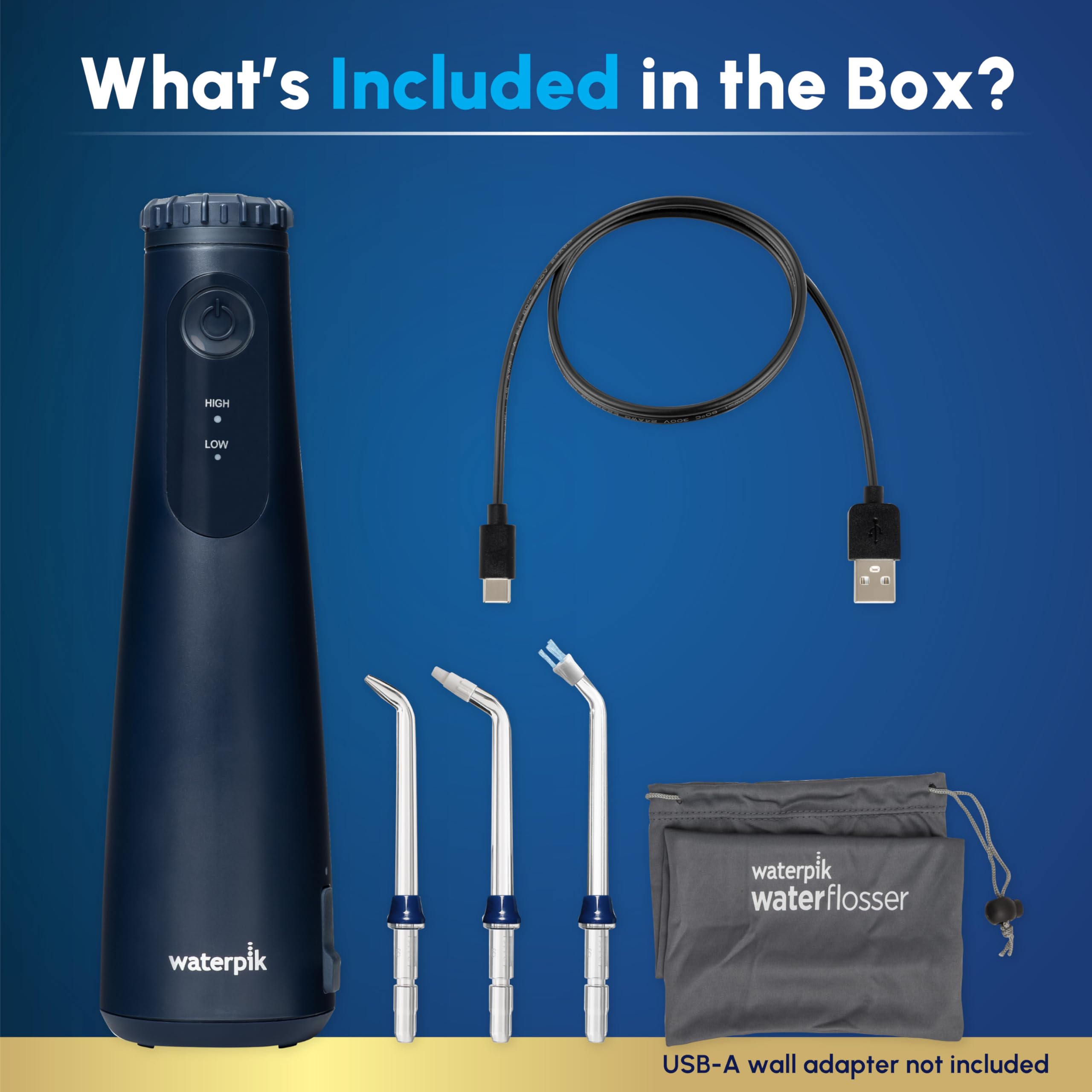 Waterpik Cordless Gem depósito extraíble facilitando recargas rápidas