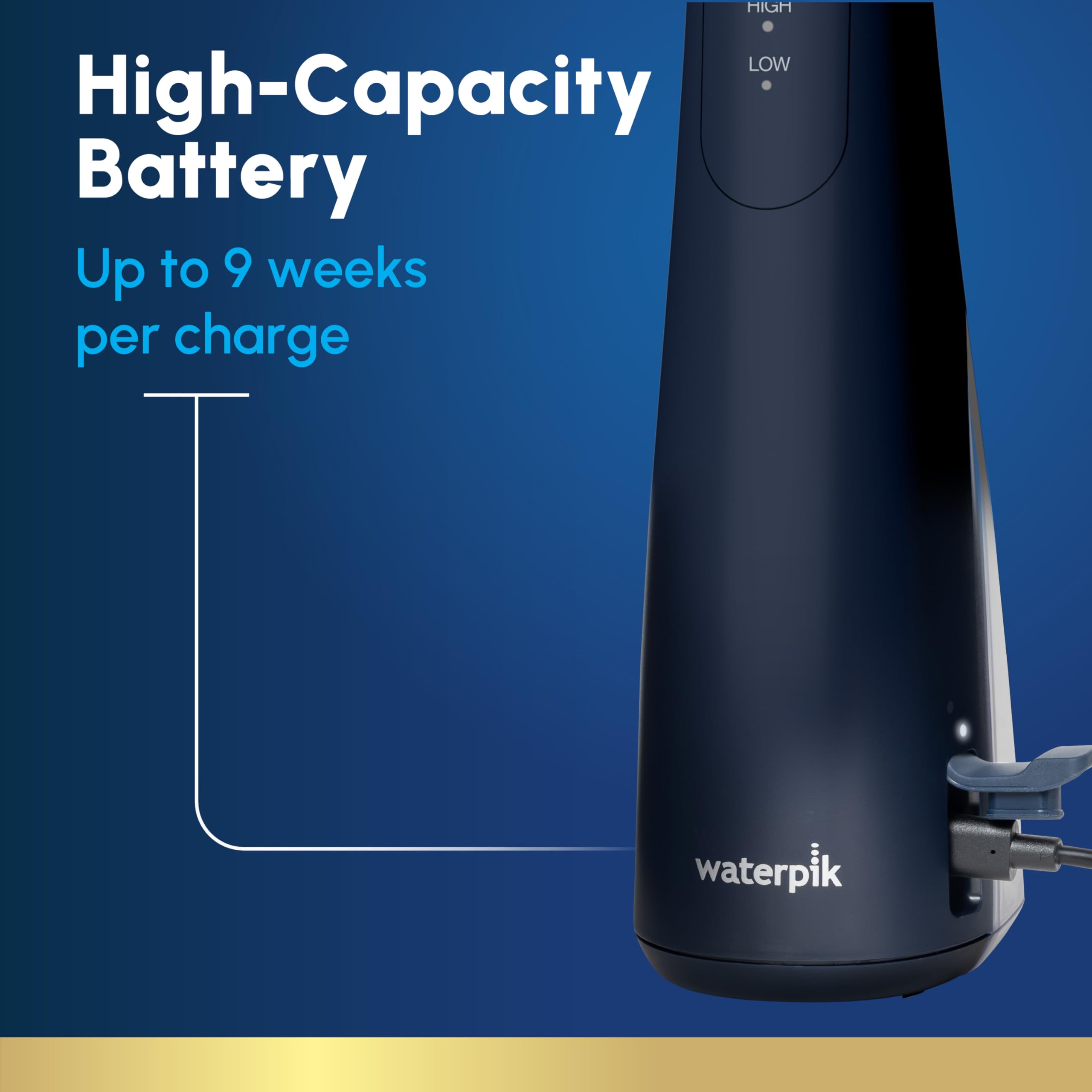 Waterpik Cordless Gem dentro de una maleta ideal para viajes