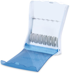 Waterpik en uso mostrando limpieza efectiva de implantes y coronas