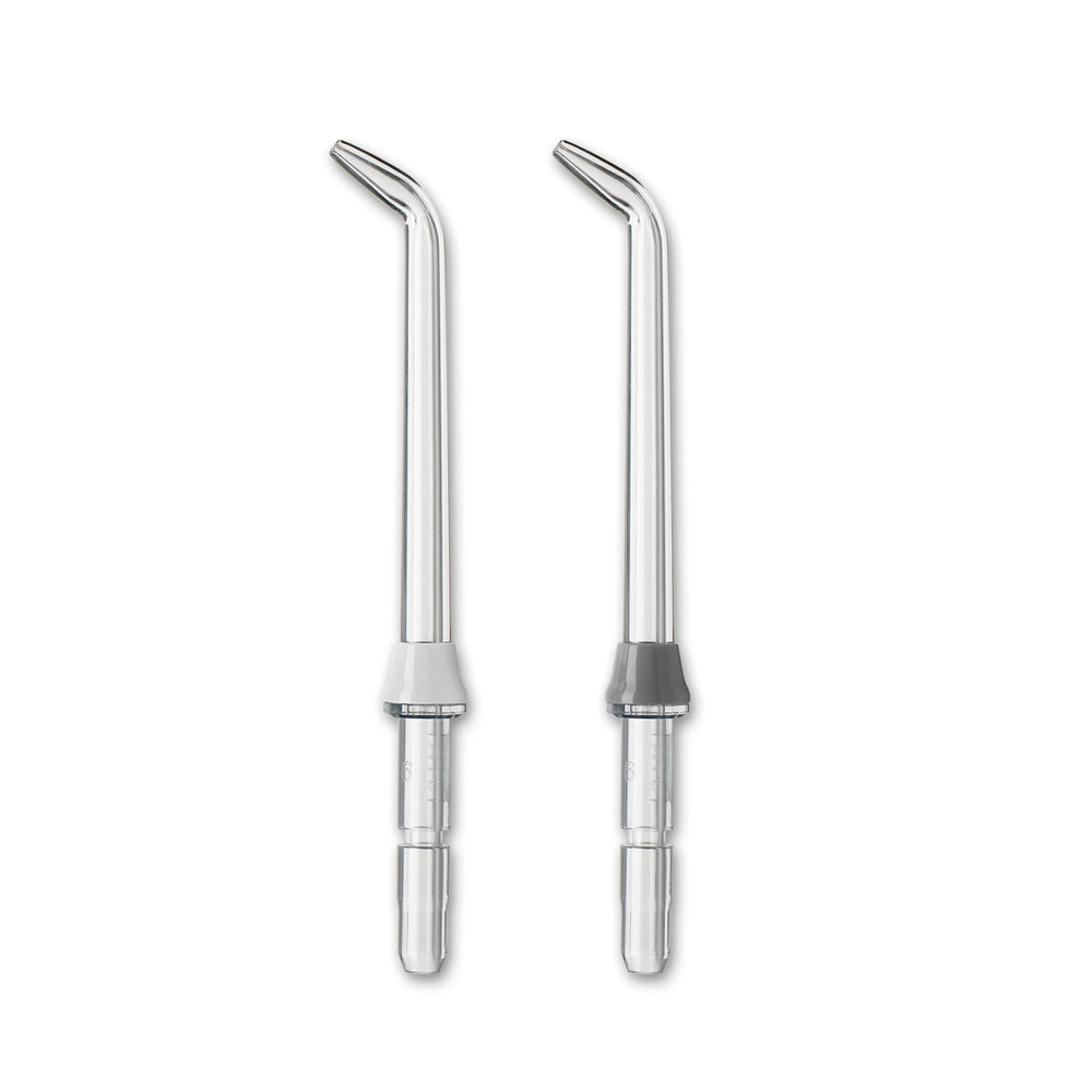 Waterpik detalle de la punta Precision enfocando boquilla para limpieza precisa interdental
