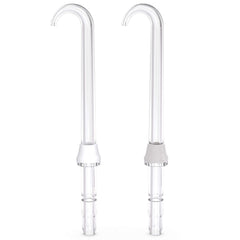 Waterpik detalle de la curvatura de la punta, diseño que facilita acceso bajo prótesis