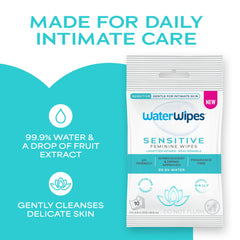 WaterWipes detalle de textura de la toallita, tacto delicado