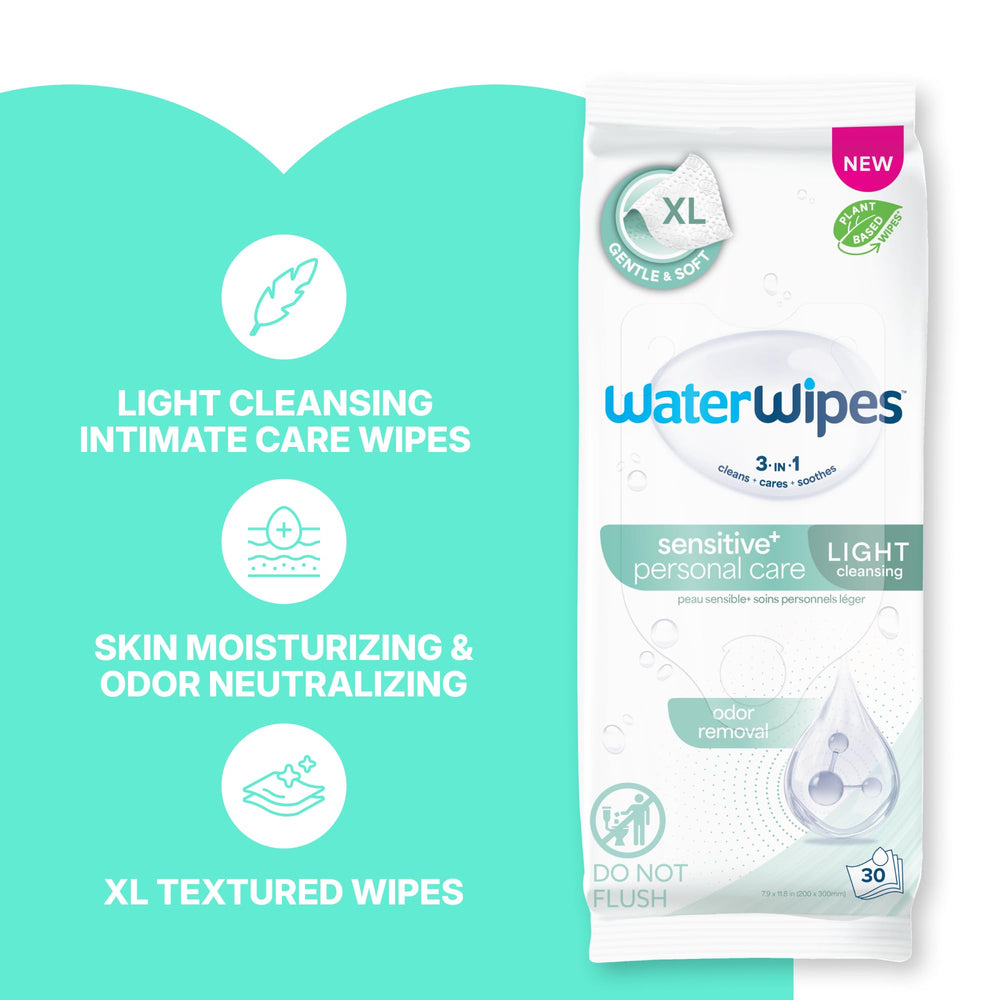 WaterWipes primer plano de textura rugosa, mejora agarre y limpieza