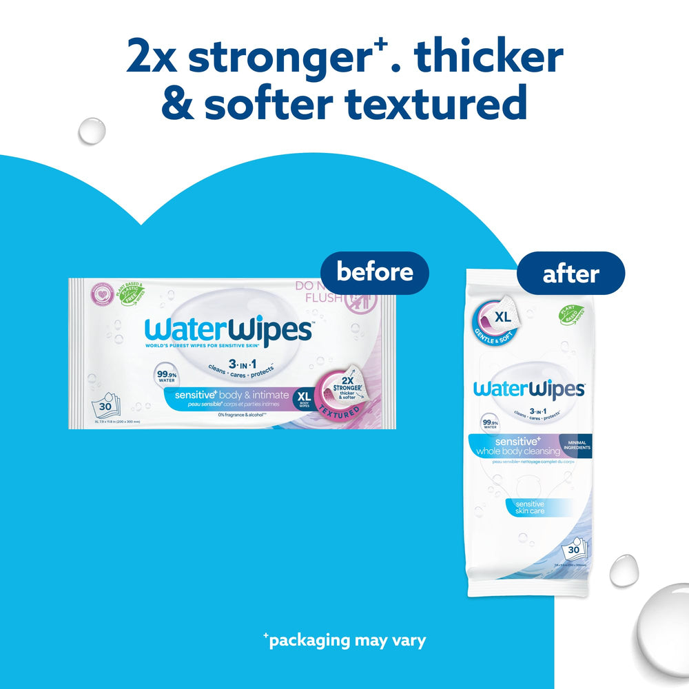 WaterWipes primer plano de la textura que facilita limpieza eficiente