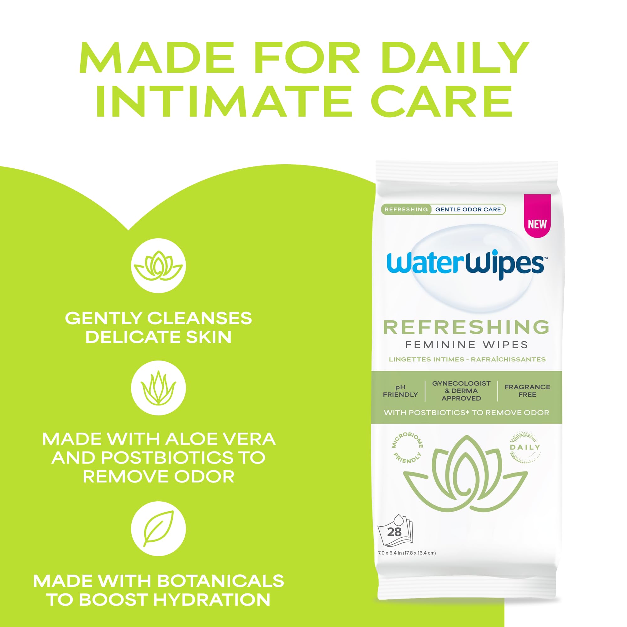 WaterWipes detalle de textura de toallita que demuestra suavidad