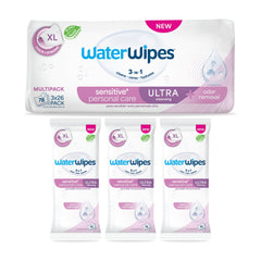 WaterWipes paquete frente mostrando diseño y cantidad para identificación rápida
