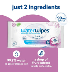 Caregiver usando WaterWipes en hombro de adulto, facilita la higiene diaria