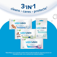 WaterWipes en mochila de viaje, solución portátil para limpieza corporal