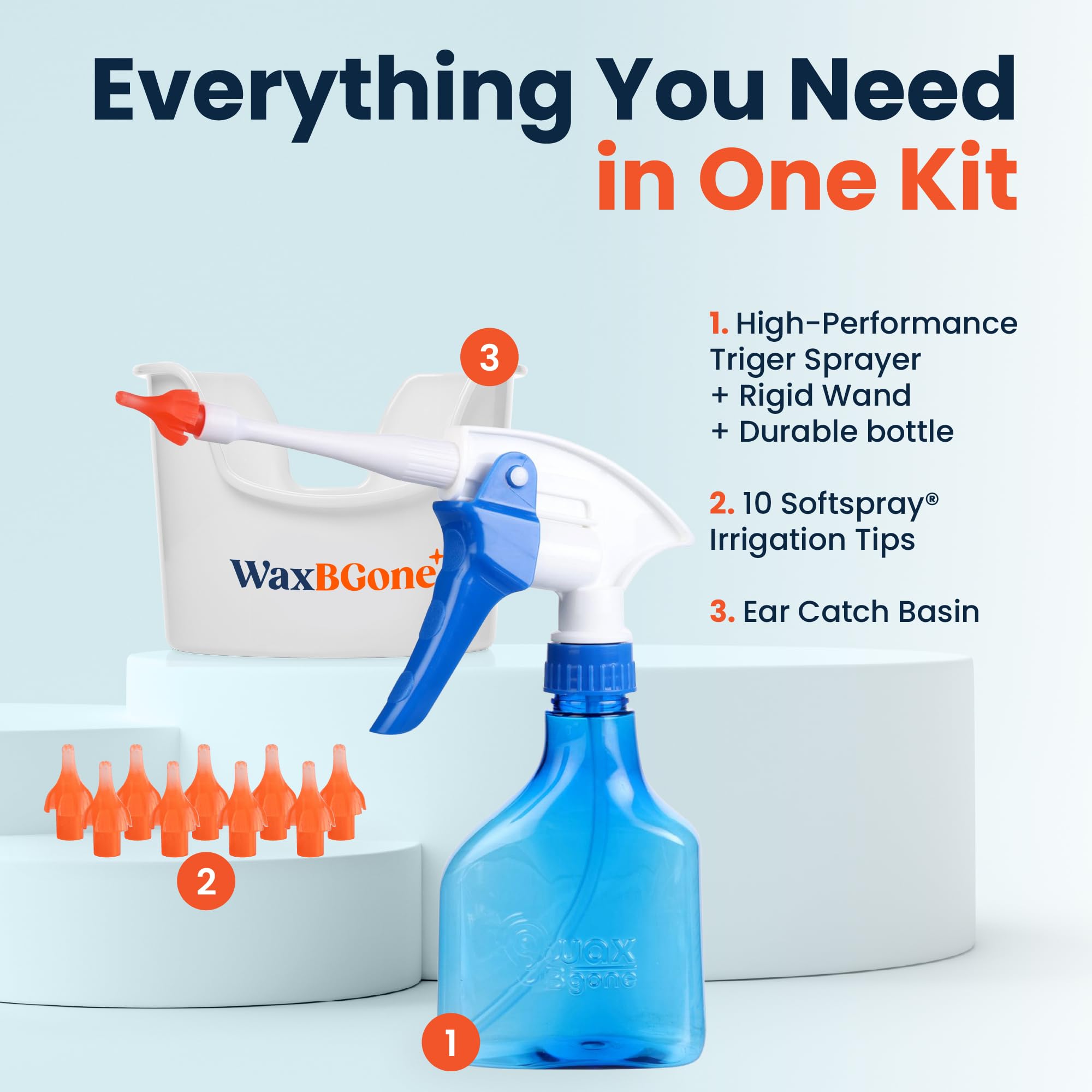 waxBgone punta SoftSpray en primer plano que evita sobreinserción