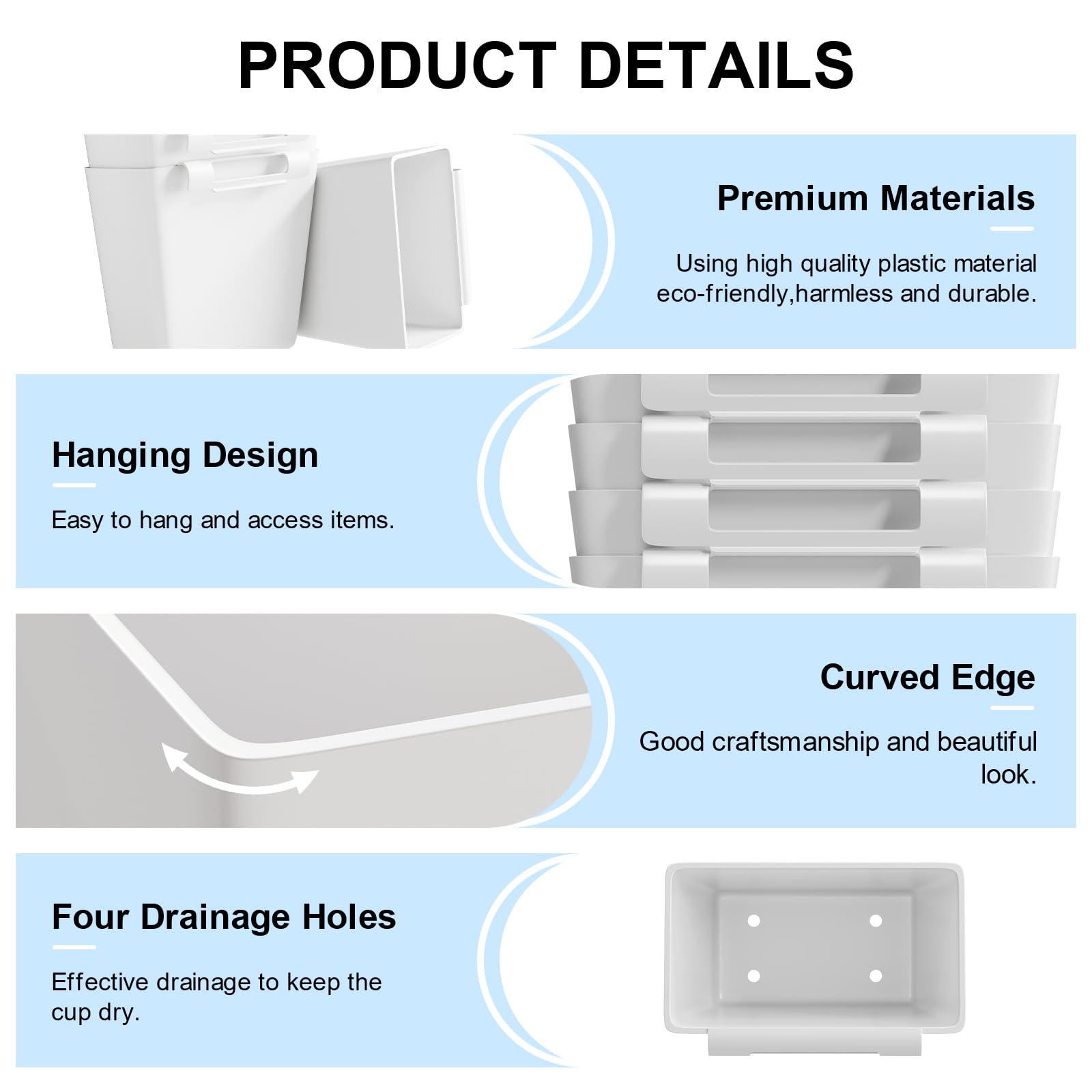 WBKATN portavasos en baño con productos de higiene, facilita orden diario