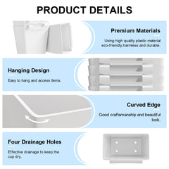 WBKATN portavasos en baño con productos de higiene, facilita orden diario