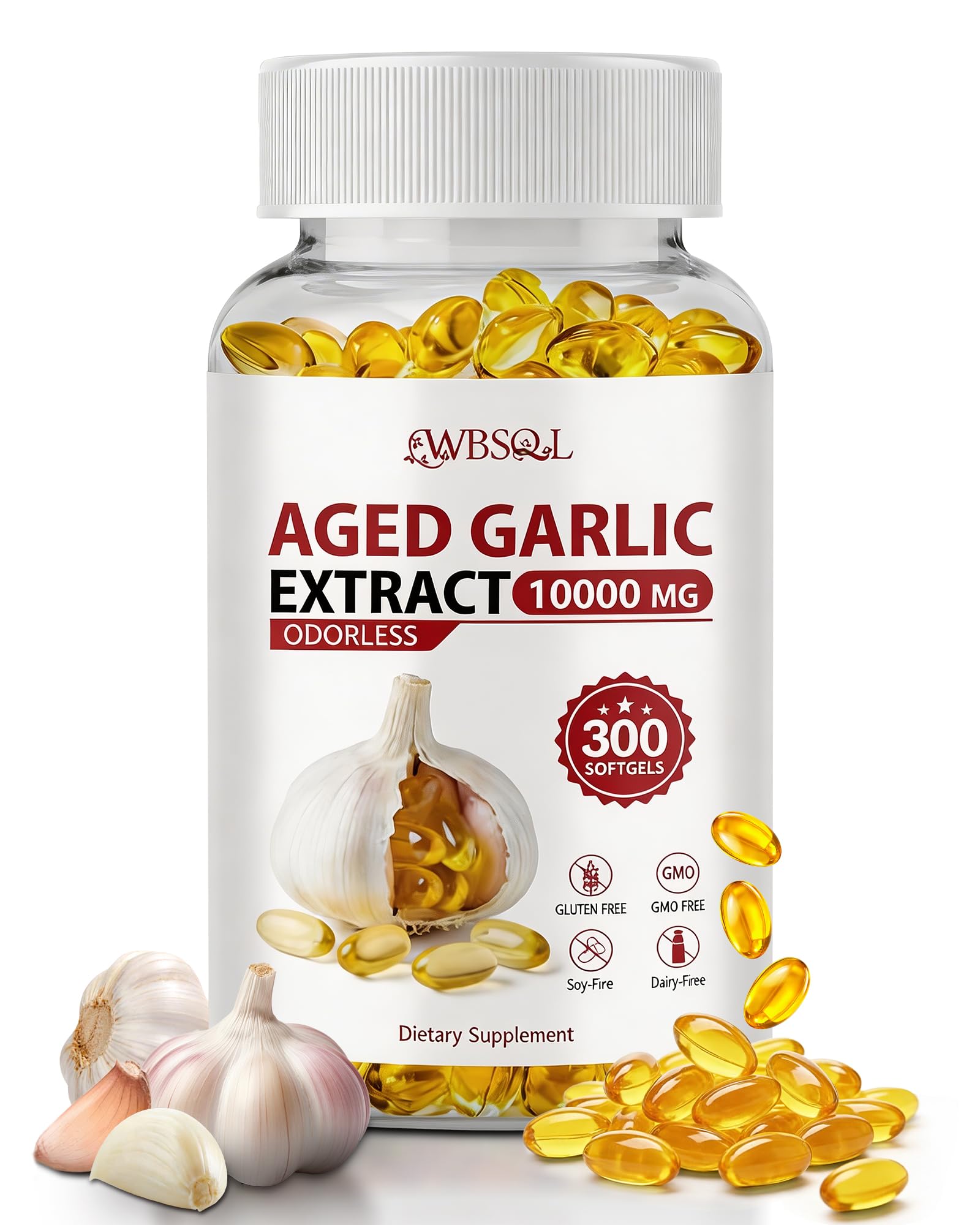 WBSQL envase frontal 300 softgels muestra conveniencia y duración